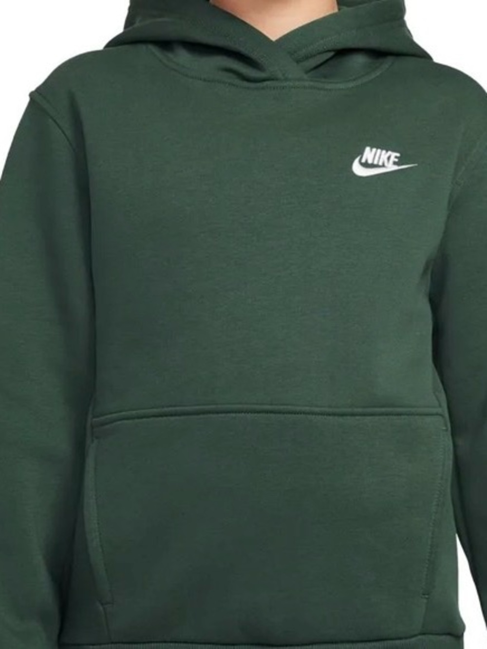 Nike Youth Small Hooded Sweatshirt in Dark Green